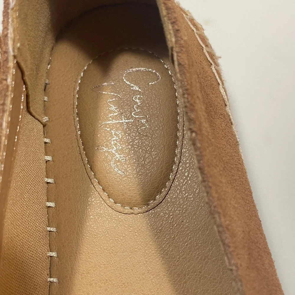 Crown Vintage Tan Suede Espadrille Slip-On